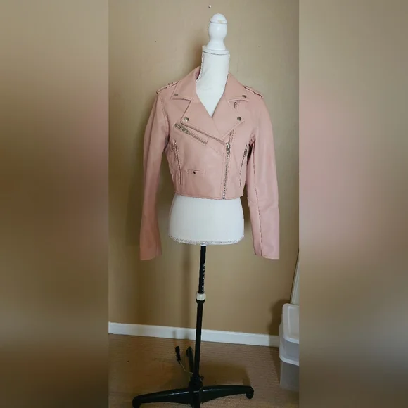 Women's Blank NYC Pink Moto Jacket - Picture 7 of 14